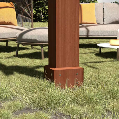 24 Ft. W X 12 Ft. D Cedar Wood Patio Pergola Shade Structure for Outdoor, Brown