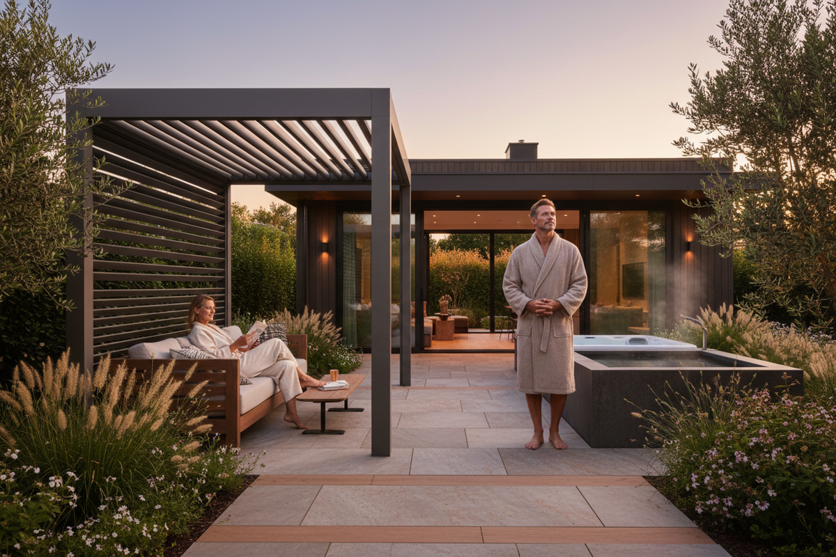 Couple Enjoying Home Wellness